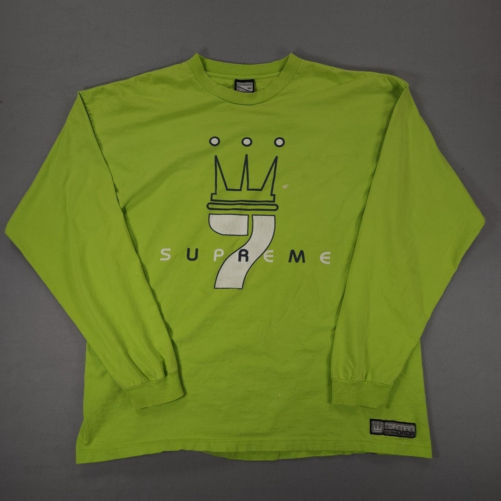 VTG Y2K Damani Dada Long Sleeve Green T-shirt Men's XL Boxy Dada Supreme 90s